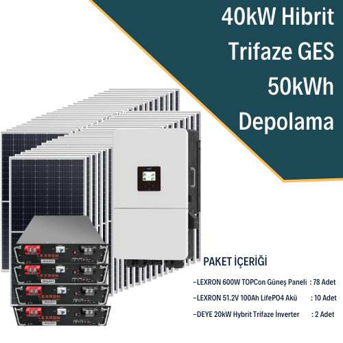 Lexron 40Kw Trifaze Hibrit Sistem 1