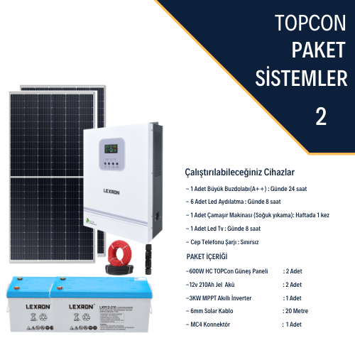 Lexron TopCon Küçük Ev Paketi (PAKET 2)