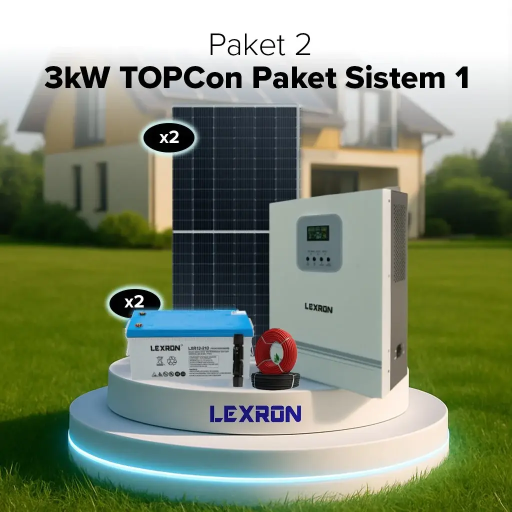 Lexron 3kW TOPCON PAKET SİSTEM 1 (PAKET 2)