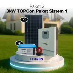 Lexron 3kW TOPCON PAKET SİSTEM 1 (PAKET 2)