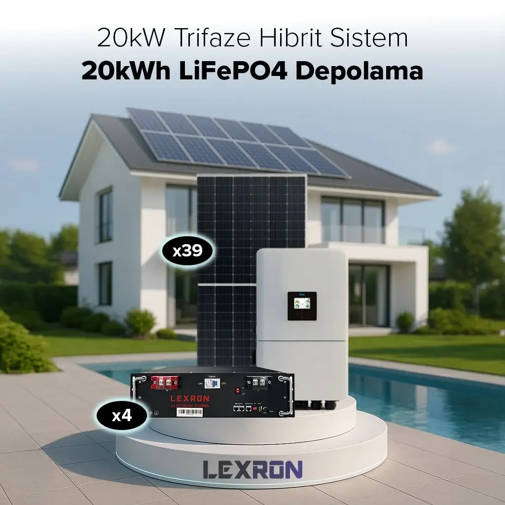 Lexron 20KW TRİFAZE HİBRİT SİSTEM 1