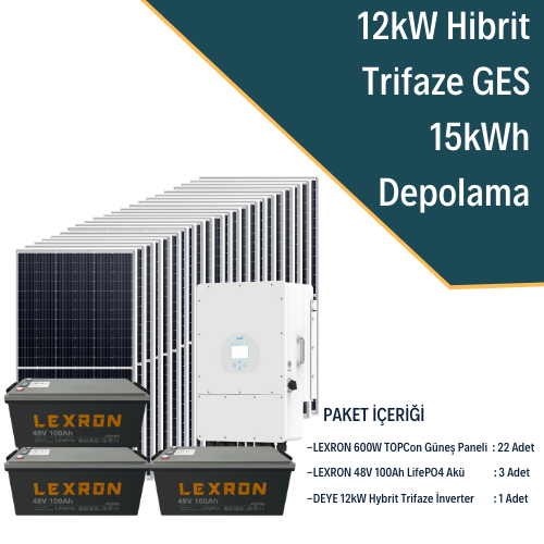 Lexron 12Kw Trifaze Hibrit Sistem 3