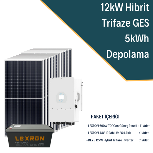 Lexron 12Kw Trifaze Hibrit Sistem 1