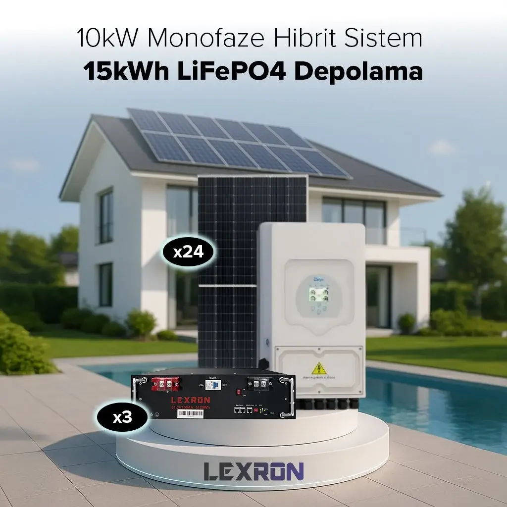 Lexron 10kW MONOFAZE HİBRİT SİSTEM 2