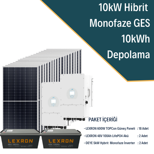 Lexron 10KW Monofaze Hibrit Sistem 1