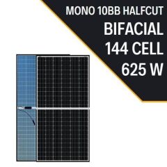 Lexron 625W 10BB Bifacial Half Cut Monokristal Güneş Paneli