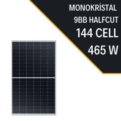 Lexron 465W 9BB Half Cut Monokristal Güneş Paneli