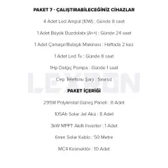 Lexron 3kW POLİKRİSTAL PAKET SİSTEM 3 (PAKET 7)