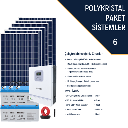 Lexron Polykristal Bağ Evi Paketi (PAKET 6)