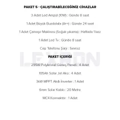 Lexron 3kW POLİKRİSTAL PAKET SİSTEM 1 (PAKET 5)