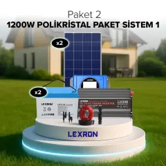 Lexron 1200W POLİKRİSTAL PAKET SİSTEM 1 (PAKET 2)