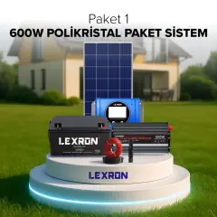 Lexron 600W POLİKRİSTAL PAKET SİSTEM (PAKET 1)