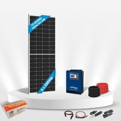 Tommatech 3 Panel(230Wp) 1KWE Off-Grid(12V) Jel Akülü Solar Paket