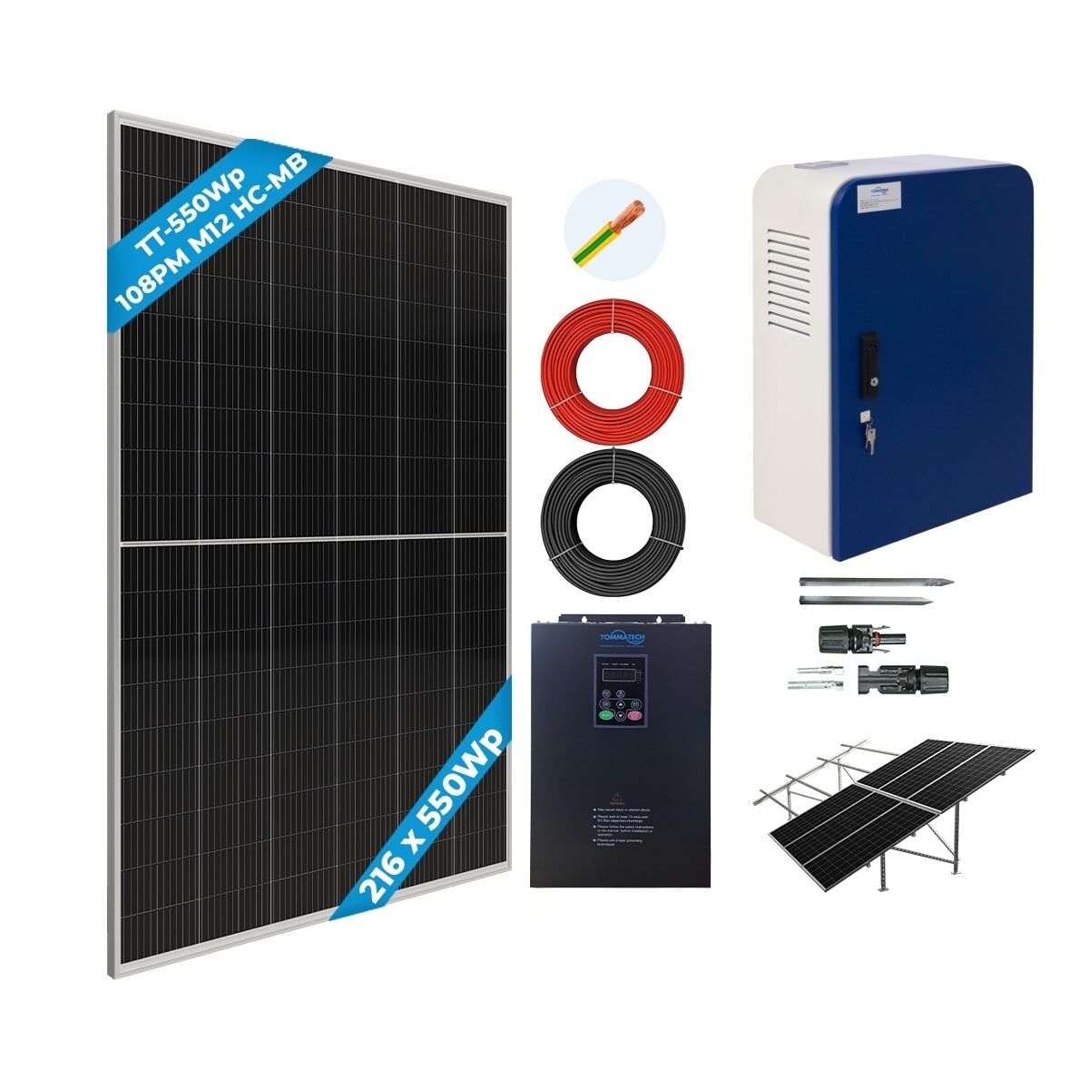 Tommatech 100HP-75kW Trifaze 380V Pompa için Tarımsal Sulama Sistemi