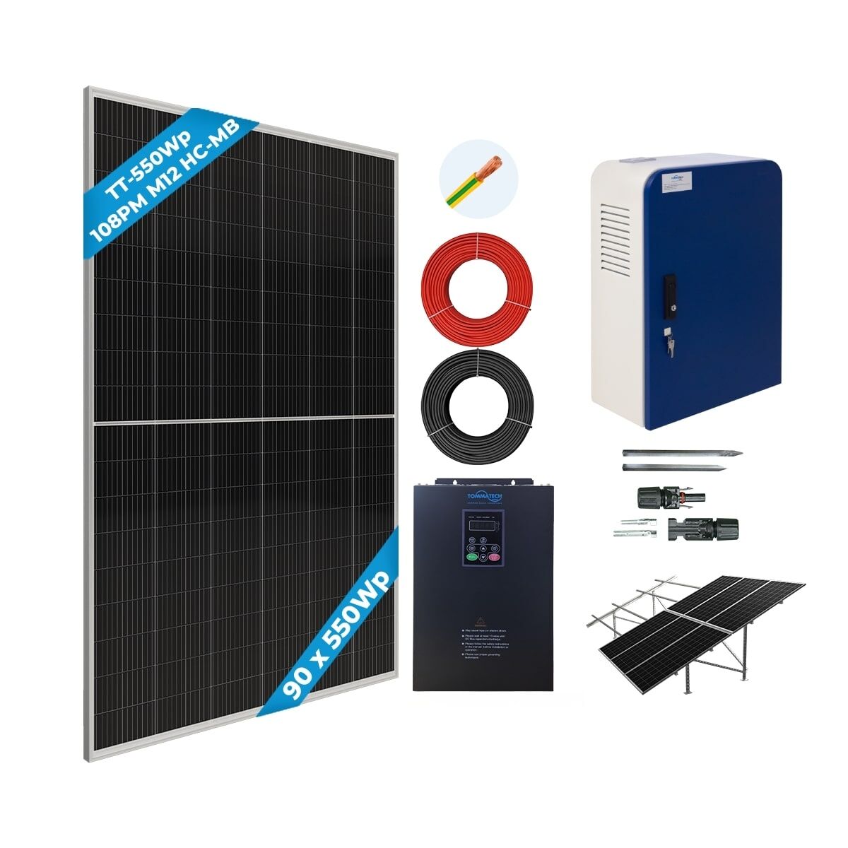 Tommatech 40HP-30kW Trifaze 380V Pompa için Tarımsal Sulama Sistemi
