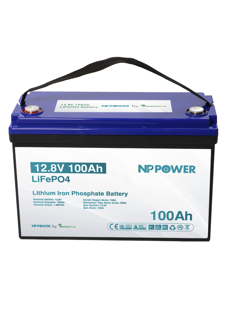 NP Power 100 Amper 12.8V Lityum Lifepo4 Akü