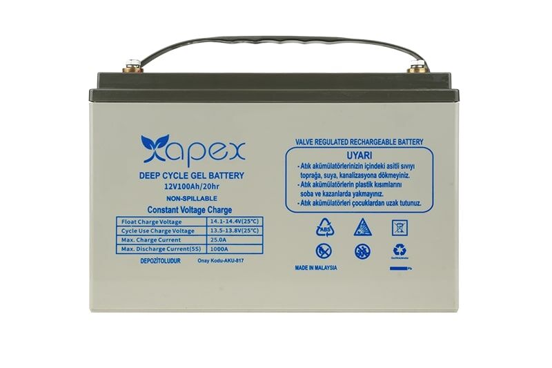 12V 100Ah Jel Akü Apex