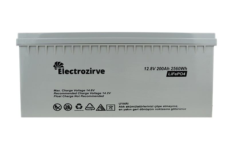 Electro Zirve 12.8V 200Ah Lityum Akü (LifePO4)