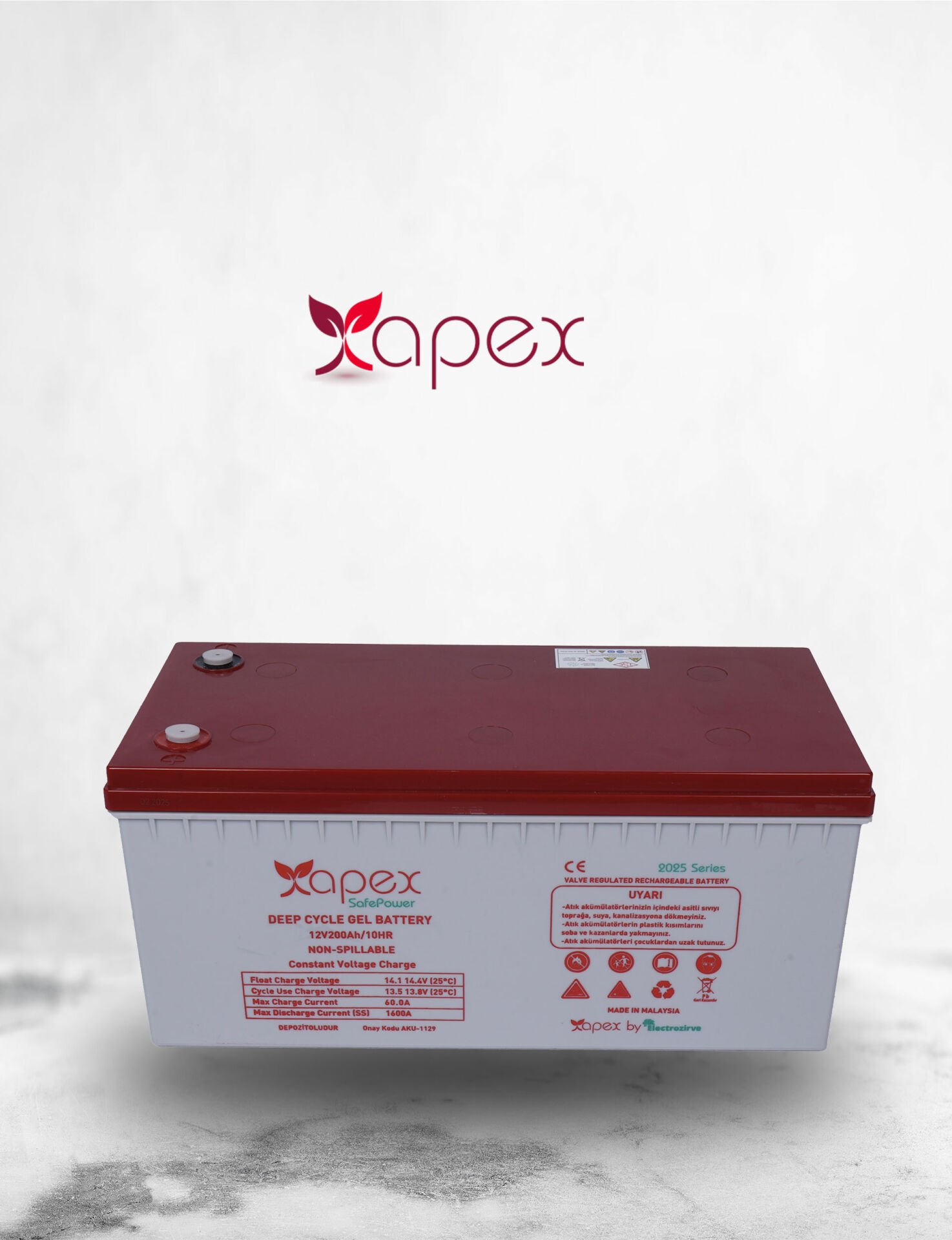 Apex Safepower 12 Volt 200 Amper Jel Akü